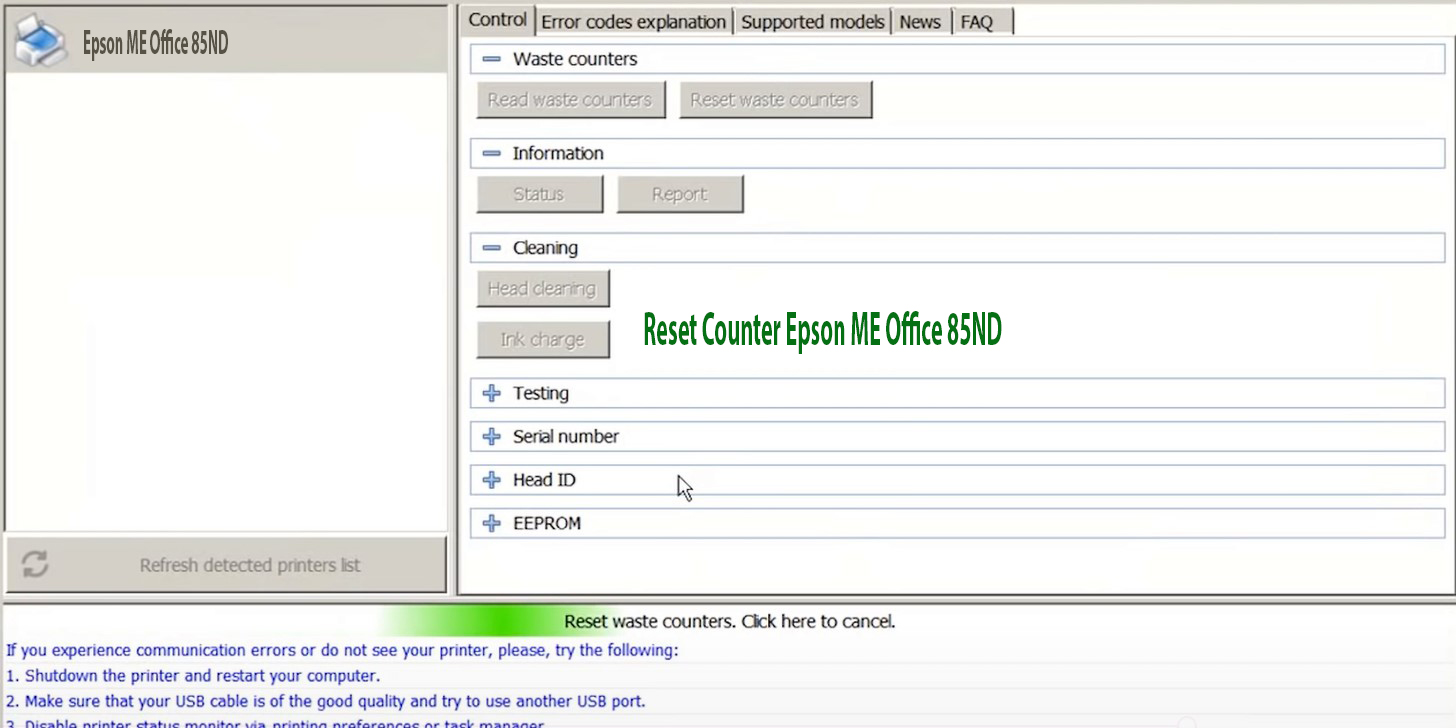 Reset Epson ME Office 85ND Step 5
